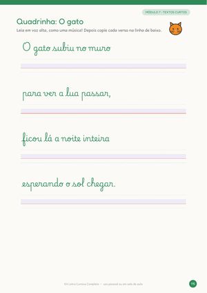 Textos e quadrinhas