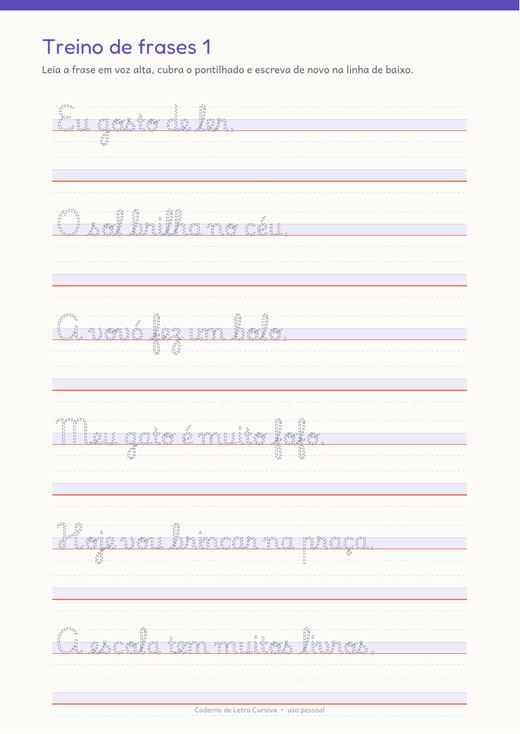Treino de frases